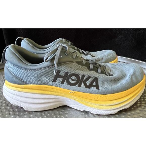 Men\'s Hoka Bondi 8 Blue Gray Athletic Sneaker Size 14D main image 5